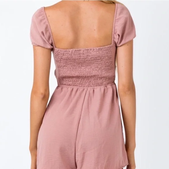 NWT Princess Polly Egan Playsuit Romper Smocked Cut Out Size US 4/S - Picture 2 of 12